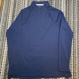 Navy Peter Millar raglan sleeve perth layer quarter zip pullover